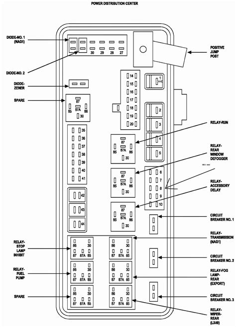 10A 4 Ignition Switch. . 2009 dodge avenger fuse box diagram